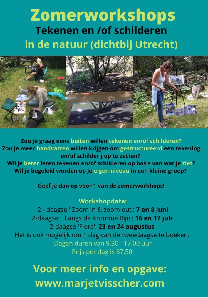 zomerworkshops tekenen en schilderen